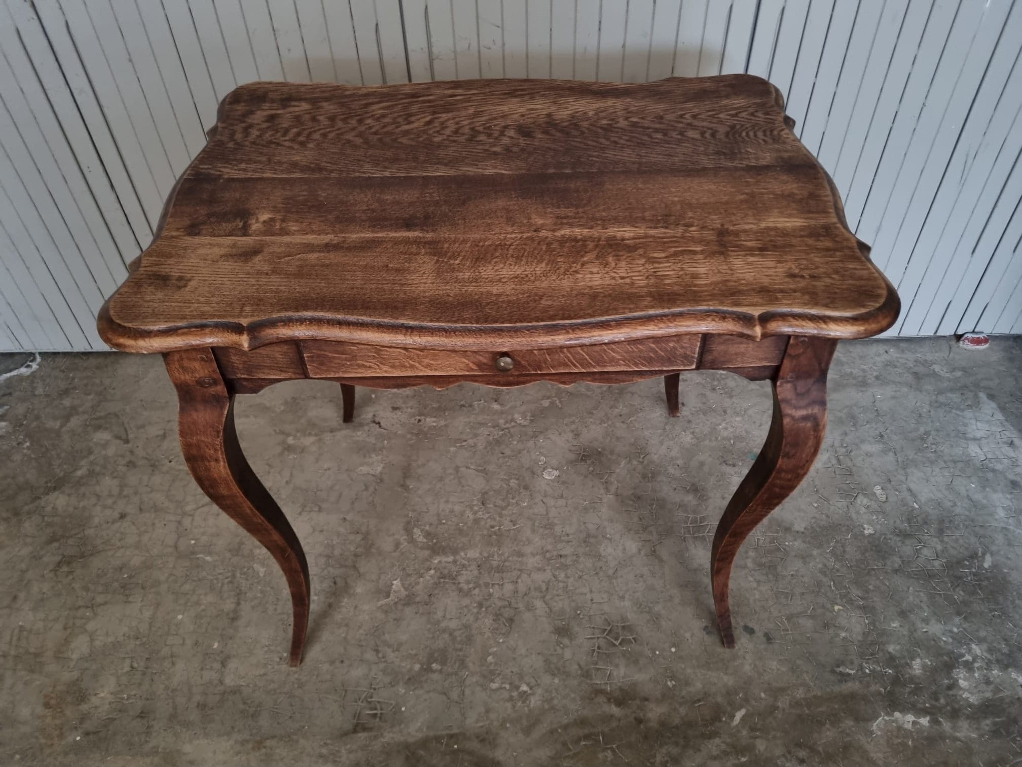 Bureau en chêne nommé "Agnès" - Indisponible / Vendu - Vue Face Dessus - Avant rénovation